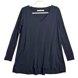 Susana Monaco Size M Long Sleeve V-Neck T-Shirt Tunic Top/Mini‎ Dress minimalist